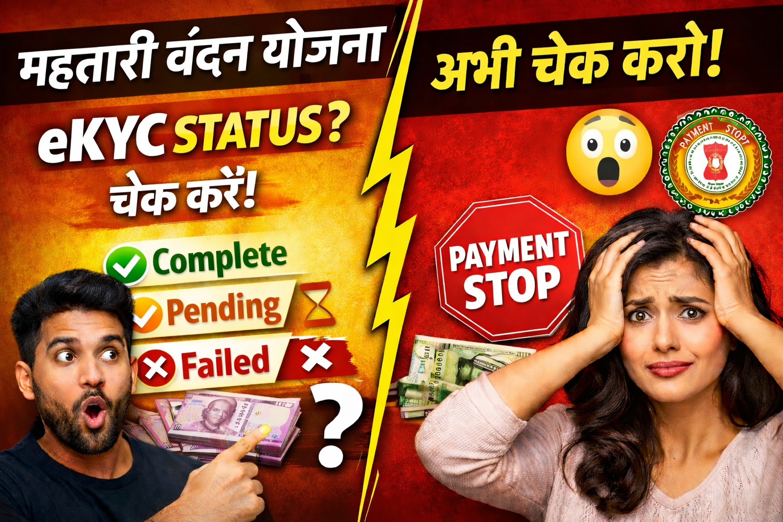 mahtari vandana yojana kyc status check kaise kar