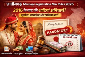 Chhattisgarh Marriage Registration New Rules 2026: क्या आपकी शादी 2016 के बाद हुई है? अब रजिस्ट्रेशन हुआ अनिवार्य